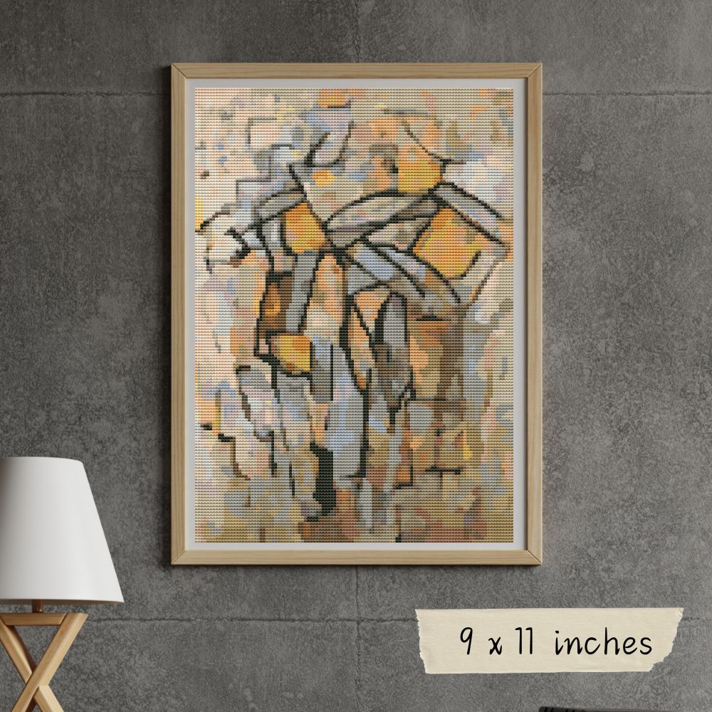 Abstract Cross Stitch Pattern | Piet Mondrian