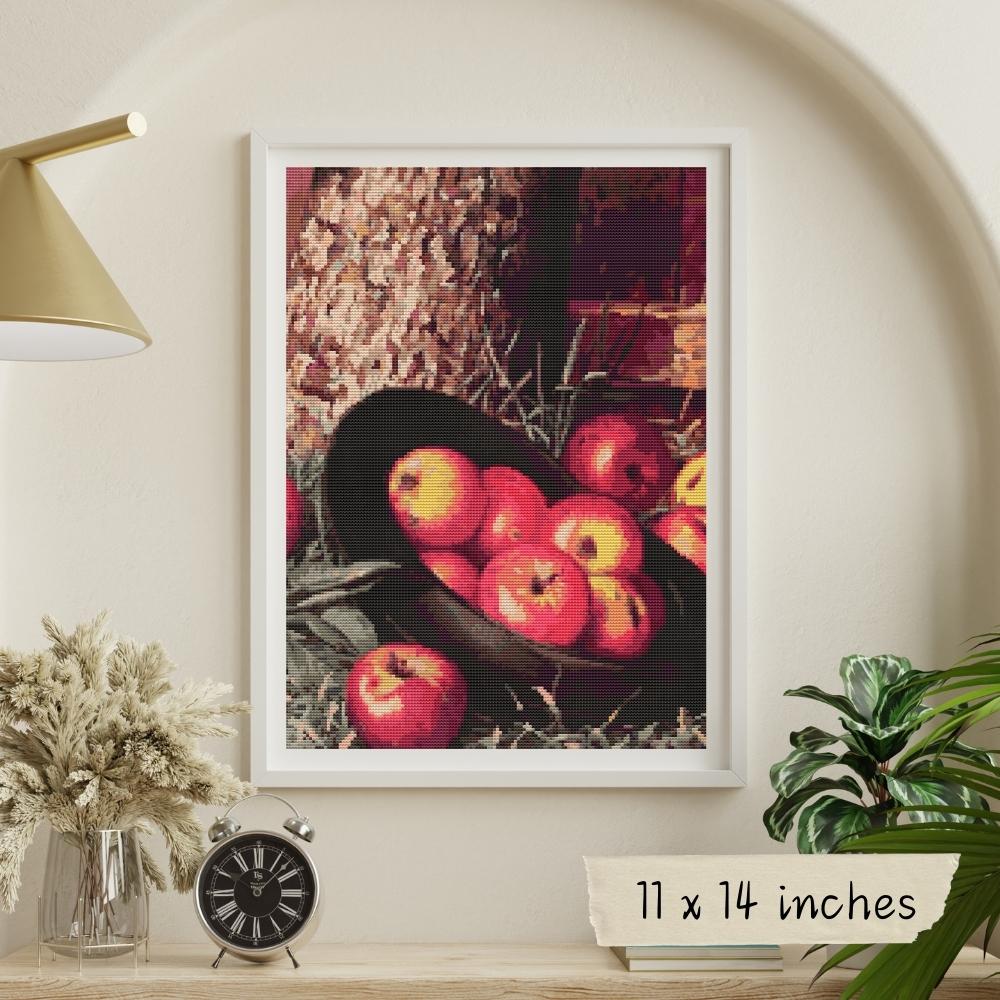 Still Life of Apples in a Hat Cross Stitch Kit