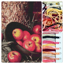Still Life of Apples in a Hat Cross Stitch Kit - Premium Cross Stitch Kit - Levi Wells Prentice
