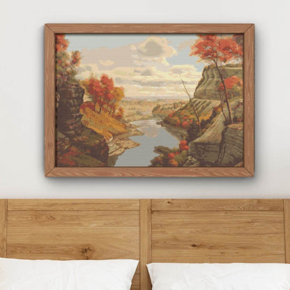 The Gorge at Letchworth Park Cross Stitch Kit