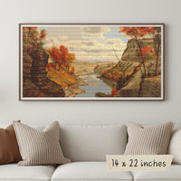 The Gorge at Letchworth Park Cross Stitch Kit - Premium Cross Stitch Kit - Levi Wells Prentice