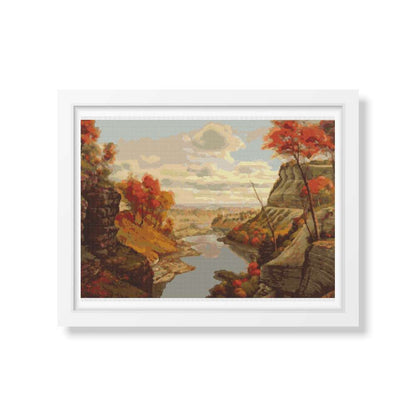 The Gorge at Letchworth Park Cross Stitch Kit | Levi Wells Prentice