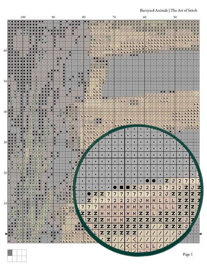 Barnyard Animals Cross Stitch Pattern