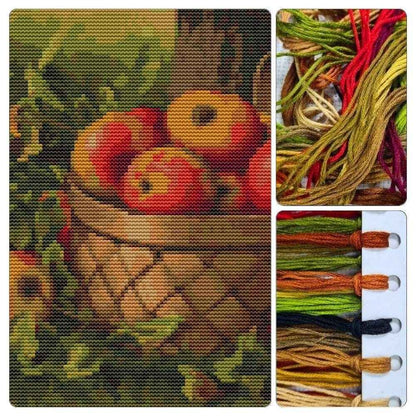 Apples in a Basket Cross Stitch Kit