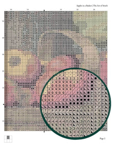 Apples in a Basket Cross Stitch Pattern