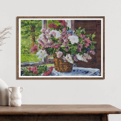 Lilacs by the Window Cross Stitch Kit