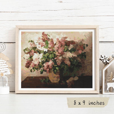 Lilacs in a Basket Cross Stitch Kit
