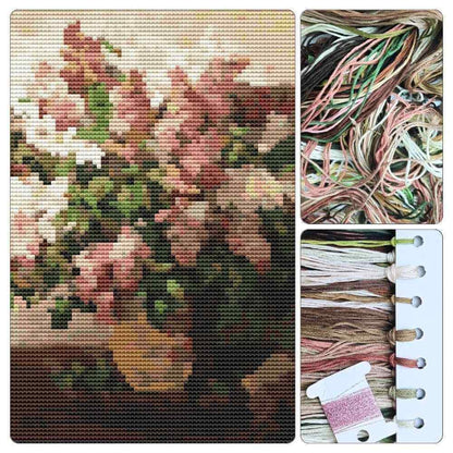 Lilacs in a Basket Cross Stitch Kit