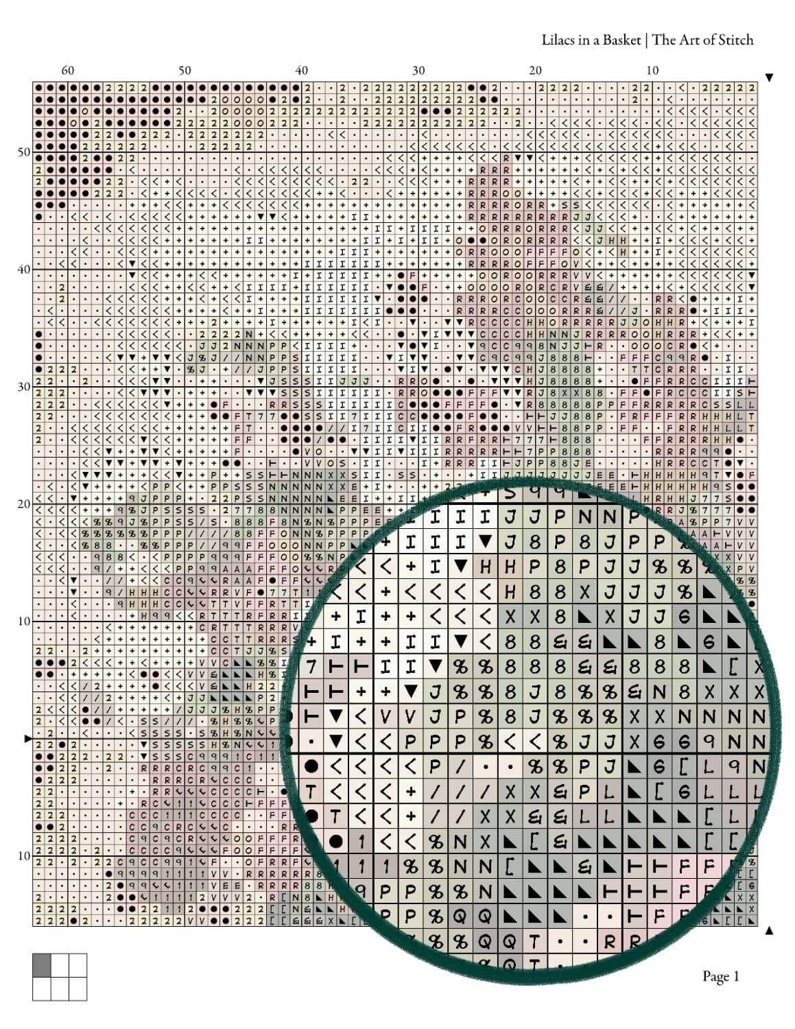 Lilacs in a Basket Cross Stitch Kit