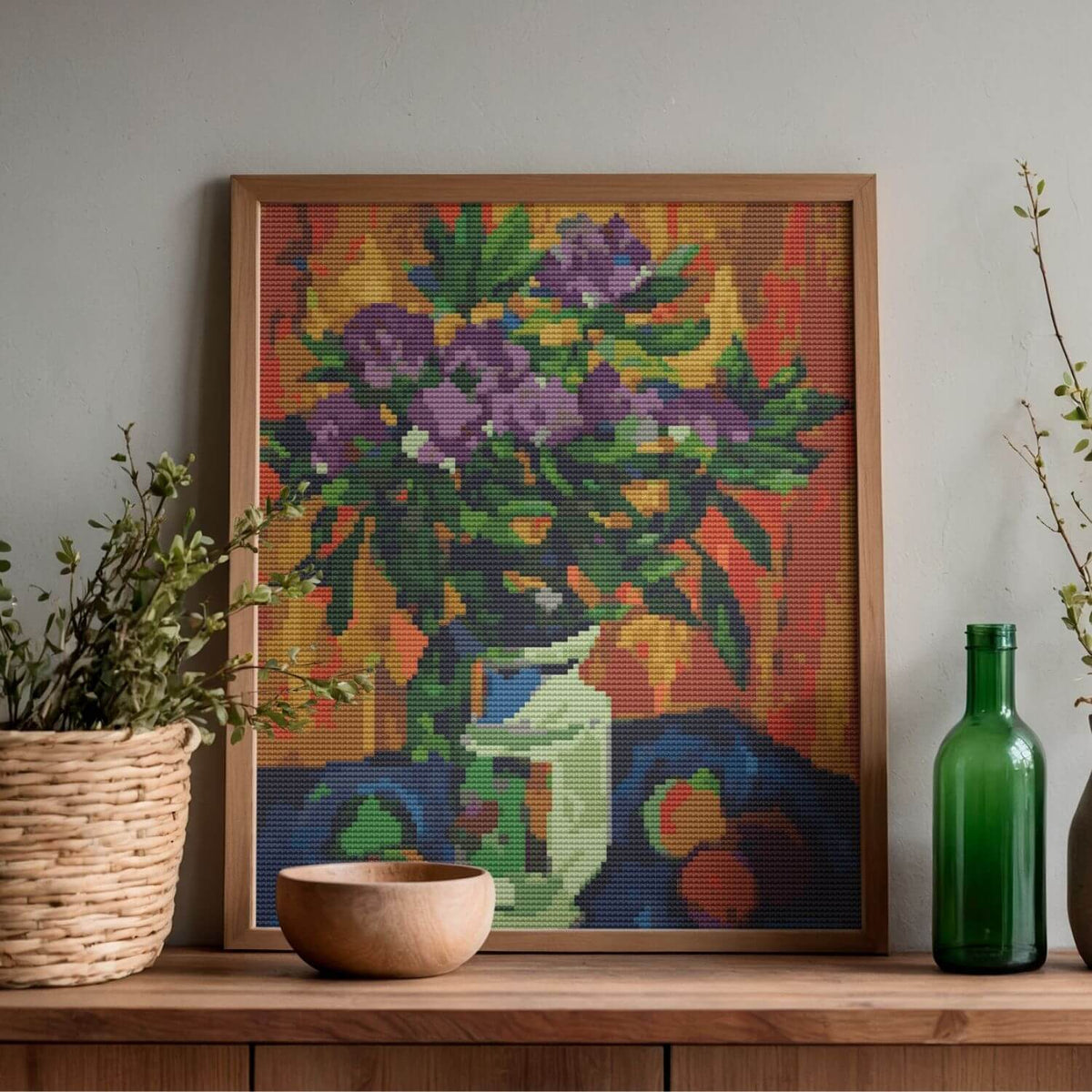 Still Life with Peonies in a Vase Cross Stitch Kit