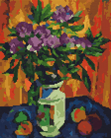 Still Life with Peonies in a Vase Cross Stitch Kit | Pyotr Konchalovsky