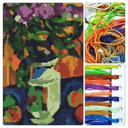 Still Life with Peonies in a Vase Cross Stitch Kit