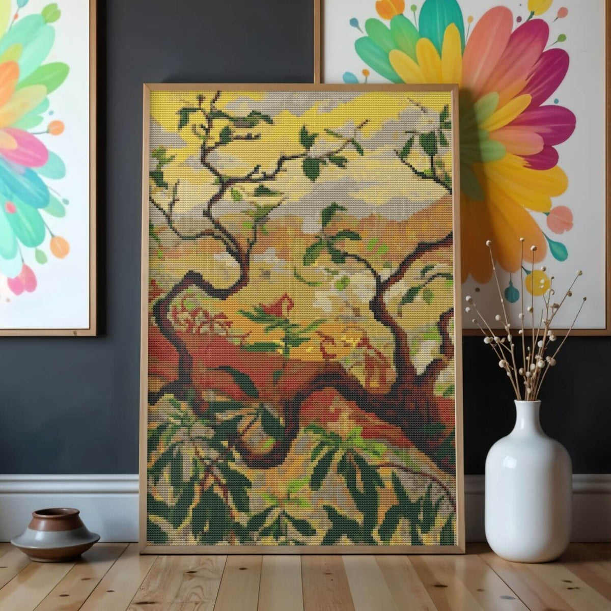 Japanese Style Landscape Cross Stitch Pattern