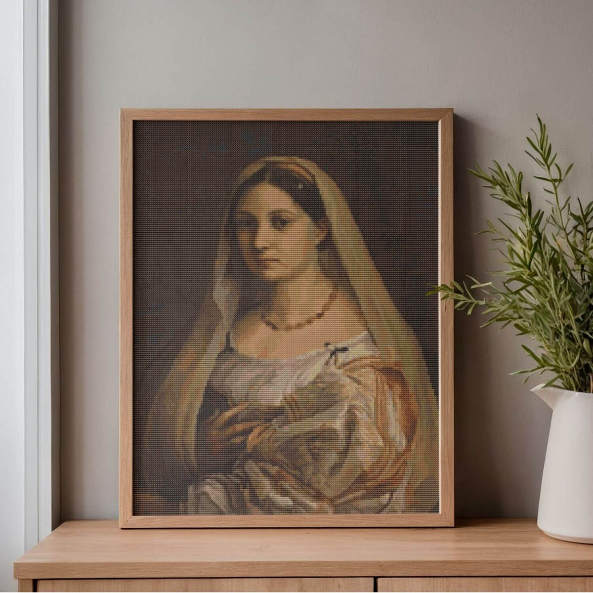 Woman with a Veil (La Donna Velata) Cross Stitch Kit