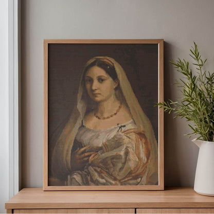 Woman with a Veil (La Donna Velata) Cross Stitch Kit