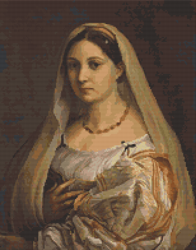 Woman with a Veil (La Donna Velata) Cross Stitch Pattern by Raphael