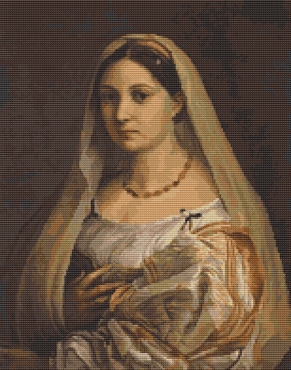 Woman with a Veil (La Donna Velata) Cross Stitch Pattern by Raphael