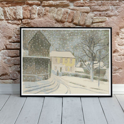 Halstead Road in Snow Cross Stitch Pattern
