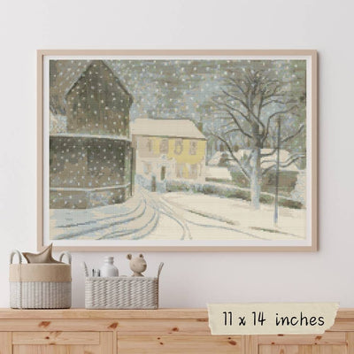 Halstead Road in Snow Cross Stitch Kit
