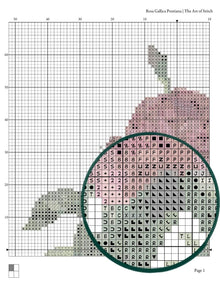 Rosa Gallica Pontiana Cross Stitch Pattern