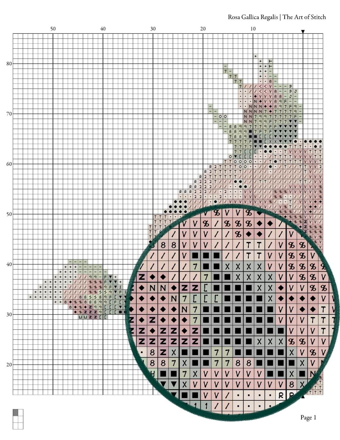 Rosa Gallica Regalis Cross Stitch Kit