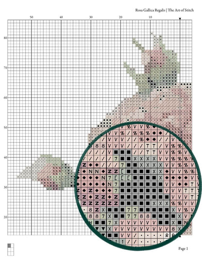 Rosa Gallica Regalis Cross Stitch Kit