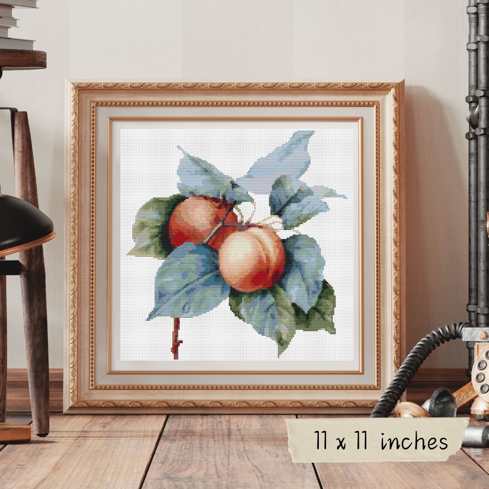 Apricots Cross Stitch Kit | Pierre-Joseph Redouté