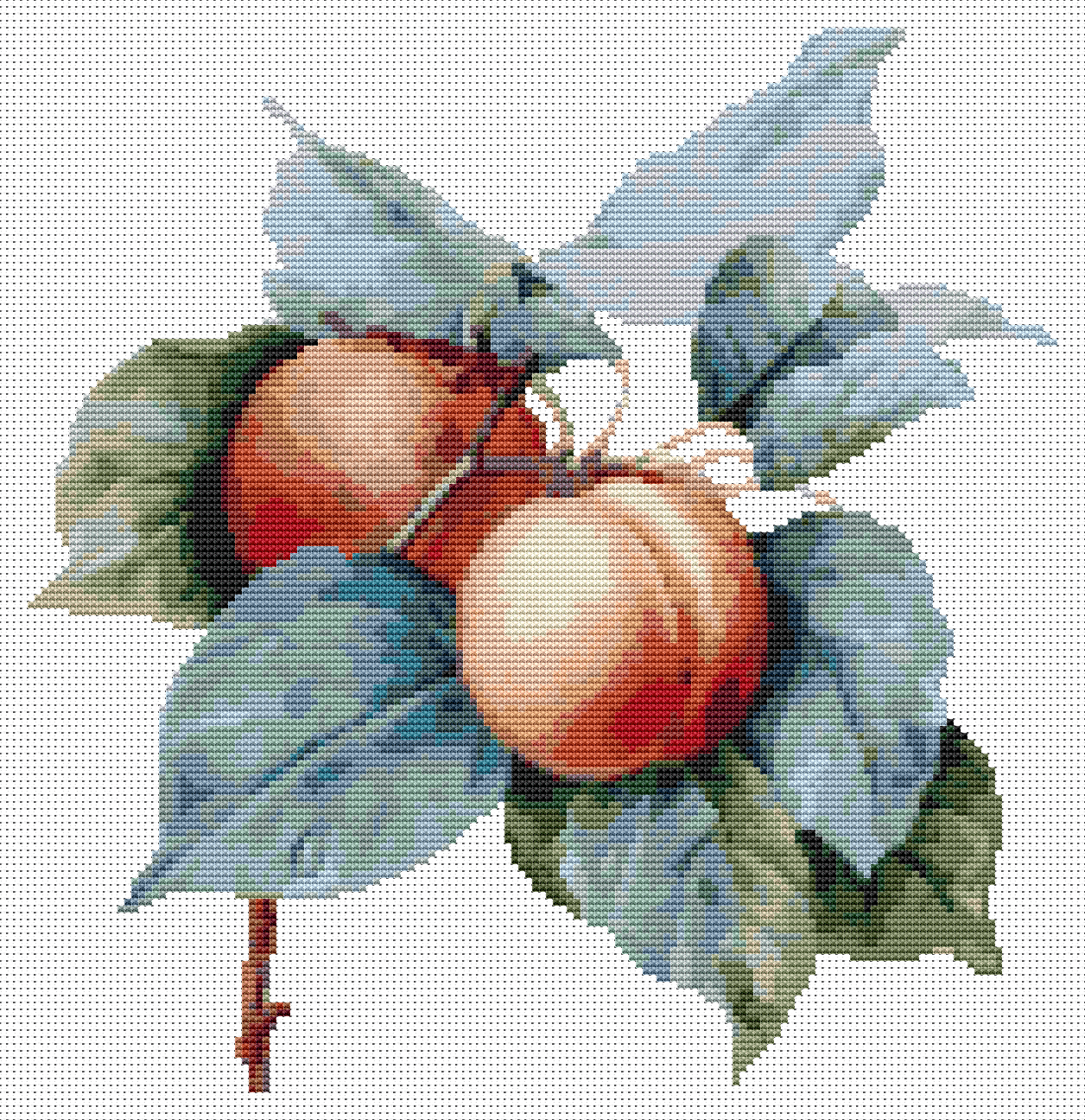 Apricots Cross Stitch Pattern by Pierre - Joseph Redouté