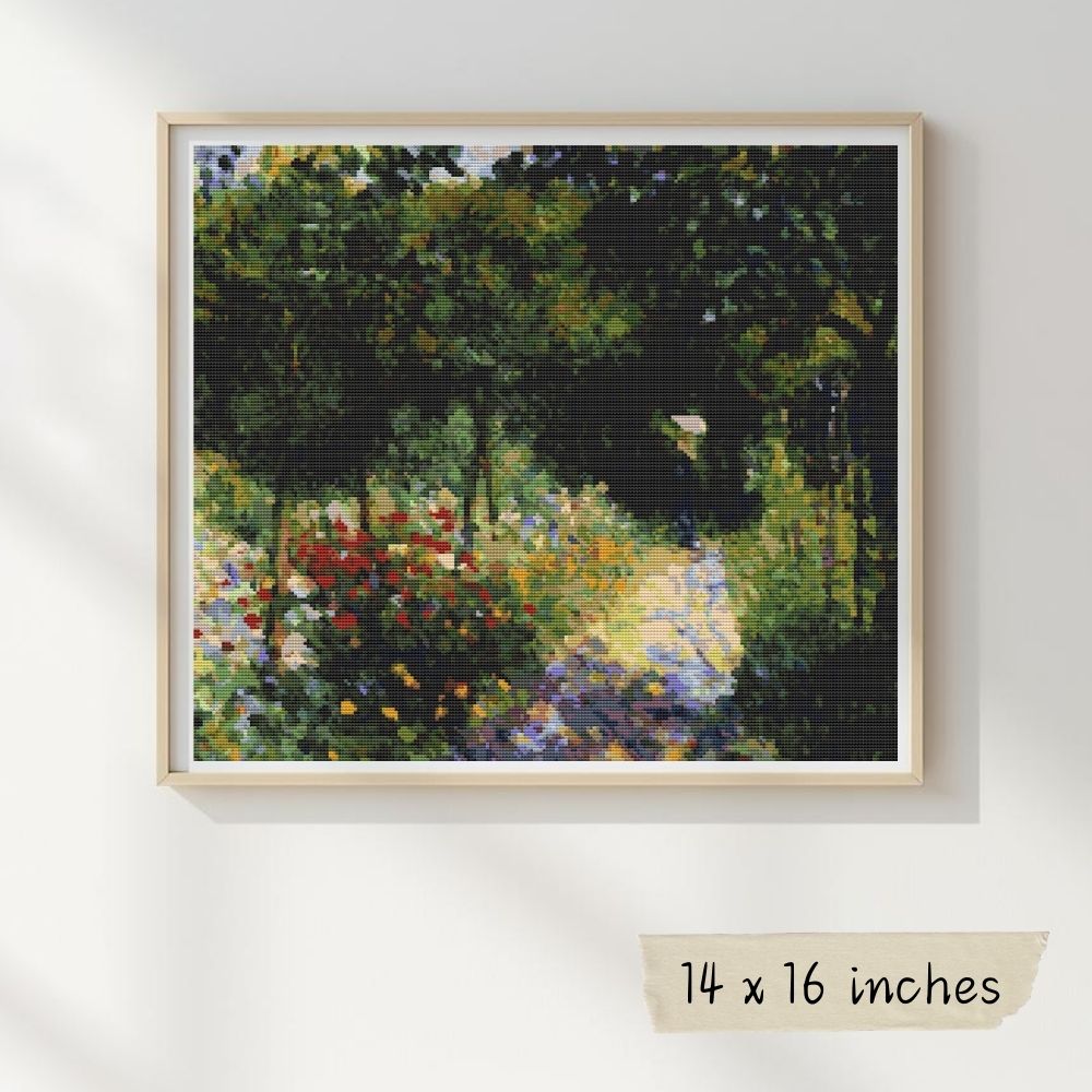 Woman at the Garden Cross Stitch Pattern
