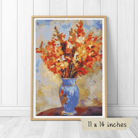 Gladiolis Cross Stitch Kit - Premium Cross Stitch Kit - Pierre - Auguste Renoir