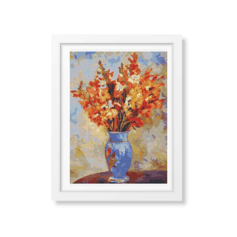 Gladiolis Cross Stitch Kit | Pierre-Auguste Renoir