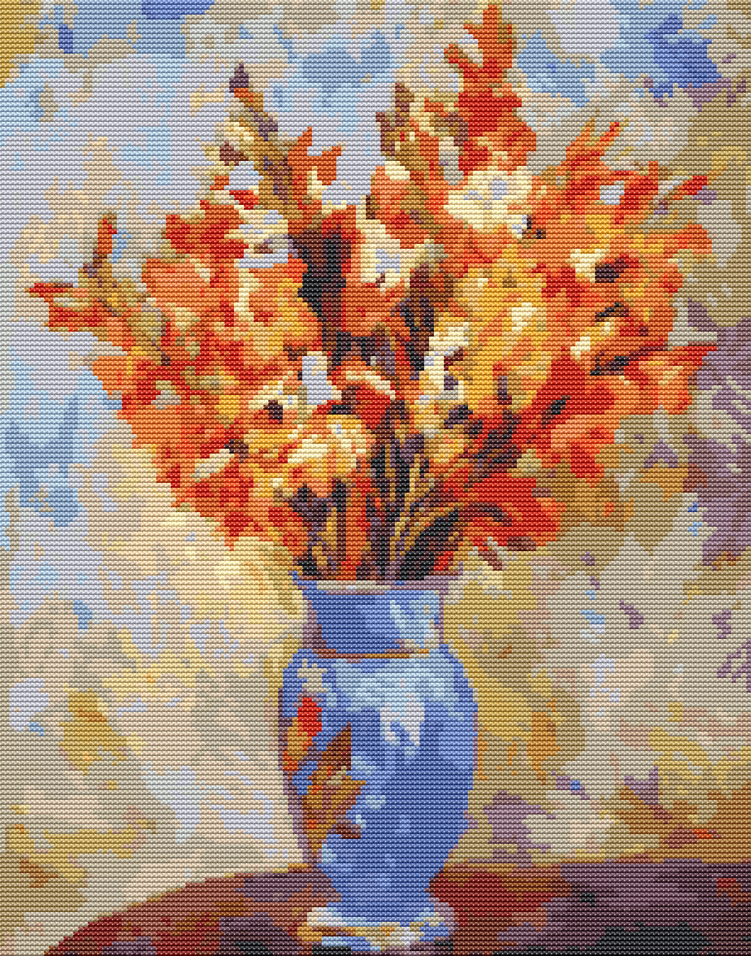 Gladiolis Cross Stitch Kit | Pierre-Auguste Renoir