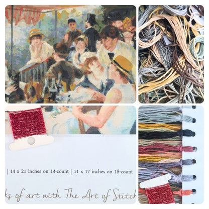 The Luncheon of the Boating Party Cross Stitch Kit | Pierre-Auguste Renoir