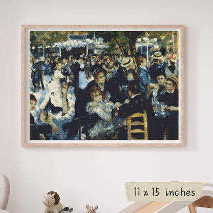 Dance at Le moulin de la Galette Cross Stitch Pattern
