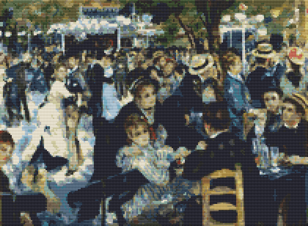 Dance at Le moulin de la Galette Cross Stitch Pattern by Pierre - Auguste Renoir