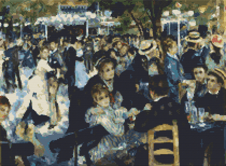 Dance at Le moulin de la Galette Cross Stitch Pattern by Pierre - Auguste Renoir