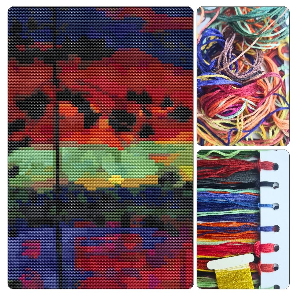 At Sunset Cross Stitch Kit | Arkady Alexandrovich Rylov