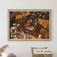 Crescent of Houses Cross Stitch Pattern - Premium Cross Stitch Pattern - Egon Schiele