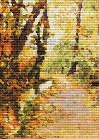 Winding Brook Cross Stitch Pattern | Egon Schiele