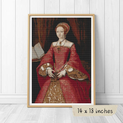 Portrait of Elizabeth I as a Princess Cross Stitch Pattern