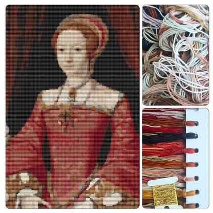 Portrait of Elizabeth I as a Princess Cross Stitch Kit | William Scrots