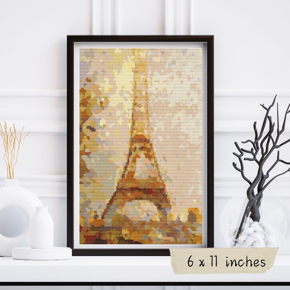 Eiffel Tower Cross Stitch Pattern | Georges Seurat