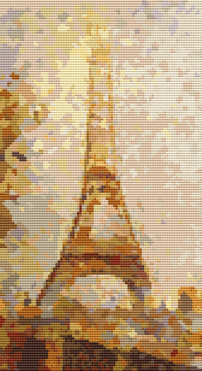 Eiffel Tower Cross Stitch Pattern | Georges Seurat