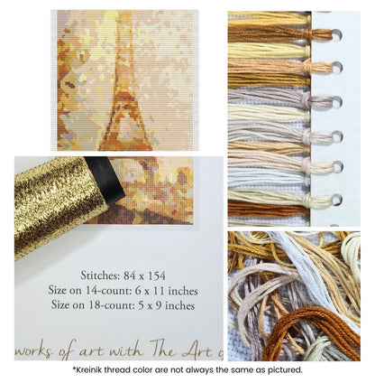 Eiffel Tower Cross Stitch Kit | Georges Seurat