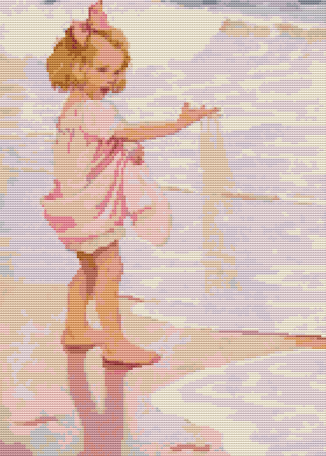 Young Girl in the Ocean Surf Cross Stitch Pattern | Jessie Willcox Smith