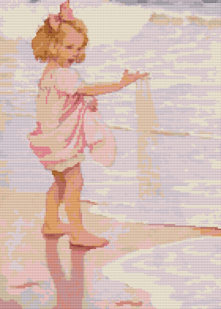 Young Girl in the Ocean Surf Cross Stitch Pattern - Premium Cross Stitch Pattern - Jessie Willcox Smith
