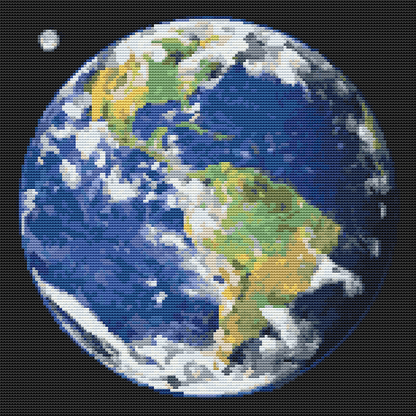 Earth Cross Stitch Pattern (SPACE01) | The Art of Stitch