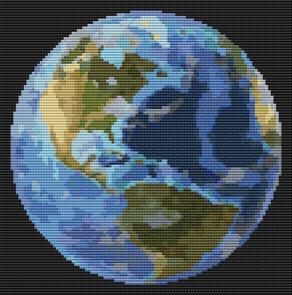 Earth Cross Stitch Pattern (SPACE02) | The Art of Stitch