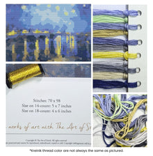 Starry Night over the Rhone Mini Cross Stitch Kit | Vincent Van Gogh