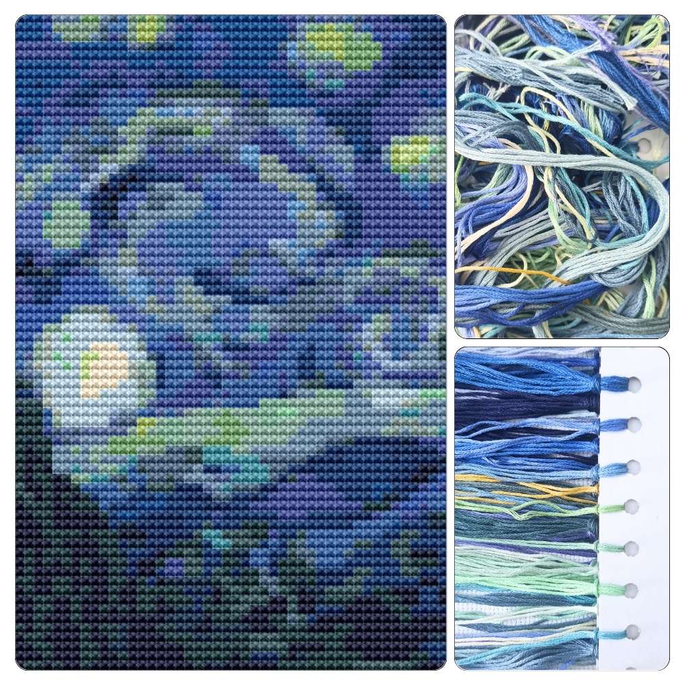 The Starry Night Mini Cross Stitch Kit